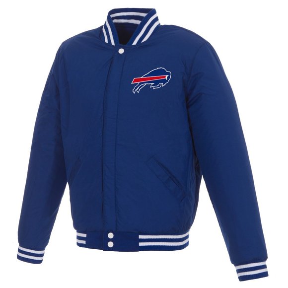 Buffalo Bills Reversible Varsity Jacket with Faux Leather - Picture 4 of 5